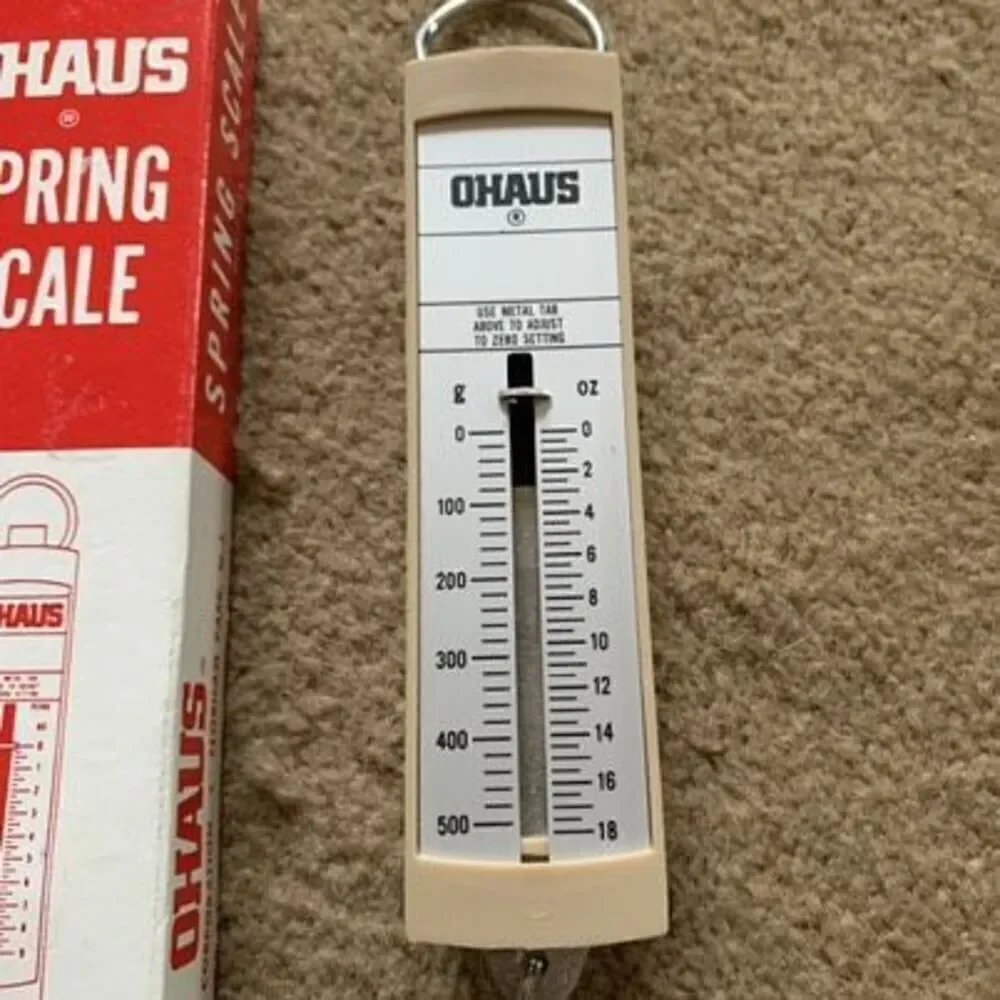 Ohaus Spring Scale Model 8002 500 Grams 18 Ounces